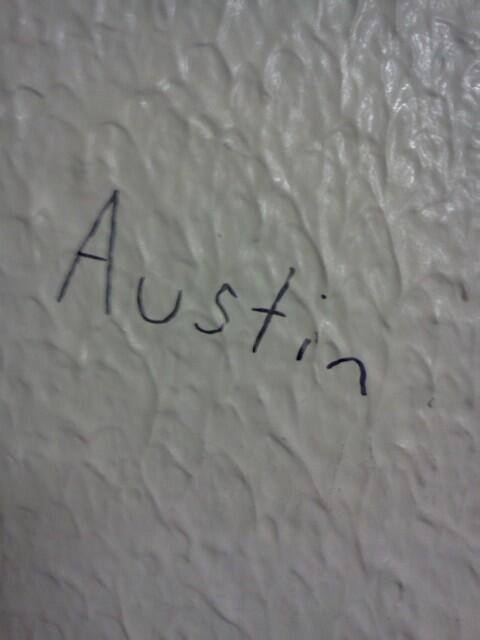 adamckilpatrick's tweet image. He left a permanent mark on my wall... and my heart. #nevr #5get @bzabenius