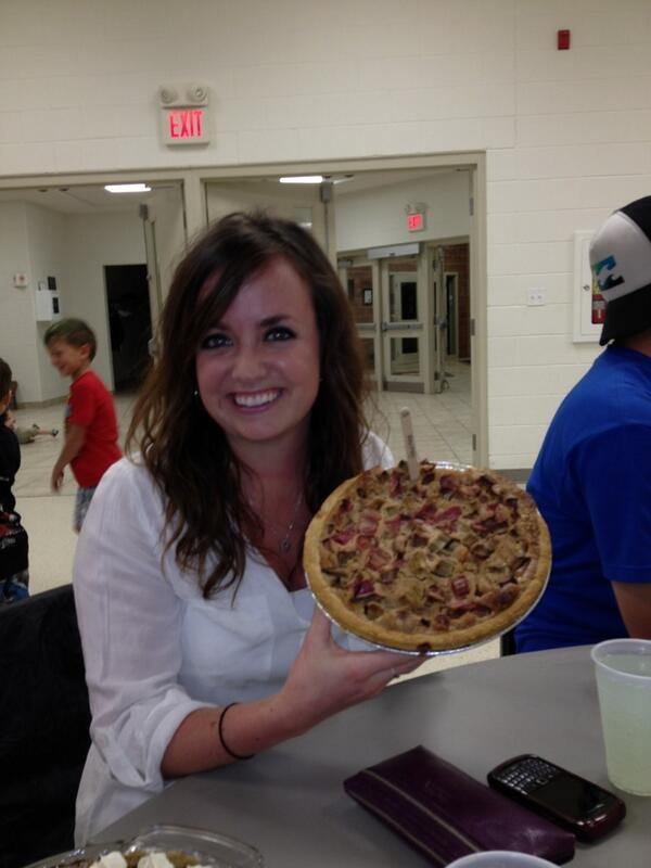 drhame's tweet photo. Jenna's rhubarb. http://t.co/SpVvX750ZL