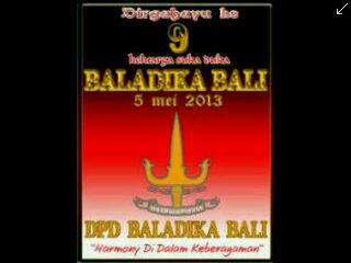 DIRGAHAYU BALADIKA BALI HUT ke9 5mei