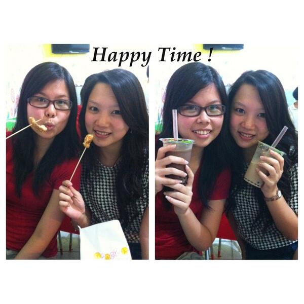 msflofl's tweet image. Chicken crispy and milk bubble tea at @HappyTimeeeee ! Yummy! &amp;lt;3