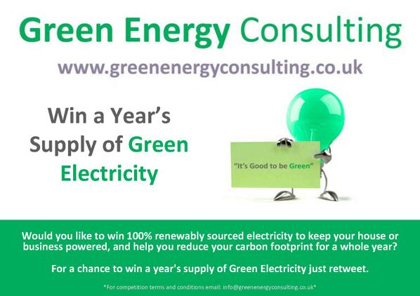 Our #competition is running for the whole of May, just #RETWEET this image for a chance to #win! #ItsGoodtobeGreen