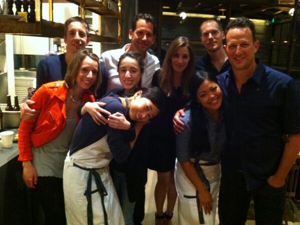 ChefKuniko's tweet photo. Soba team at Hinoki and the bird happy birthday Ramon! http://t.co/LZlrREGtvq