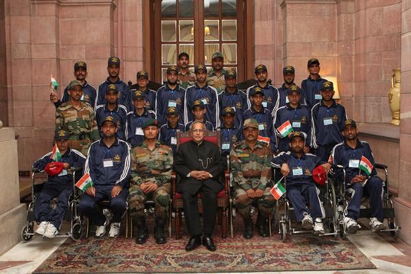 adgpi's tweet image. Differently abled Children from remote areas of J&amp;amp;K with the President of India at Rashtrapati Bhawan #Sadbhawna