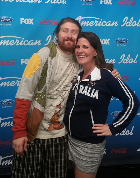 HollywoodLife's tweet photo. Congrats @ejmaguire - Top 25 #ChiefFunster of @australia #BestJobs - Hanging with @AmericanIdol alum @IAmCaseyAbrams http://t.co/qTnnVqYfb3