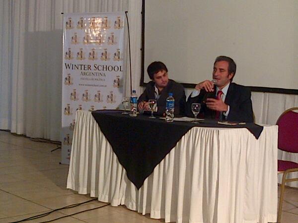 labrigadier's tweet image. En estos momentos, el Dip. Nacional @cachi_martinez en la Winter School Argentina junto al compañero @pedromedei.