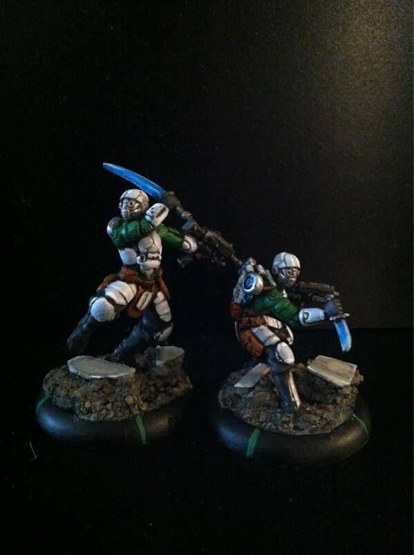 QuickworkMinis's tweet image. #getitpainted a few dark pics of my KemVar Mercs