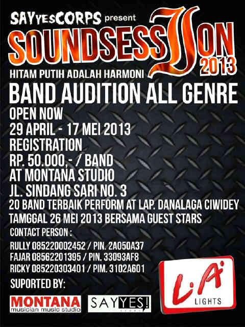 AUDITION FOR SOUNDSESSION 'HITAM PUTIH ADALAH HARMONI'