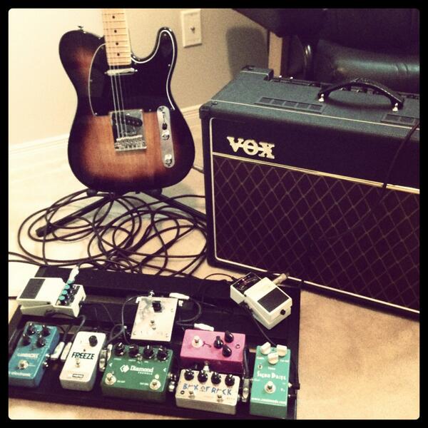 So happy with my <a href="/VOXamps/">VOX Amplification</a> AC15. Also all my pedals! <a href="/tcelectronic/">TC Electronic</a>  <a href="/zvex/">Zachary Vex</a> <a href="/CMATMODS/">Chad Matthews</a> <a href="/gearmanndude/">Gear Mann Dude</a> <a href="/DiamondPedals/">Diamond Pedals</a>