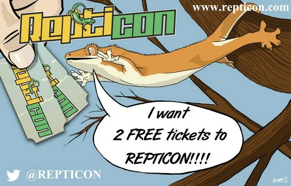 Repticon's tweet image. First person to retweet this pic wins 2 FREE tickets! #repticoncontest