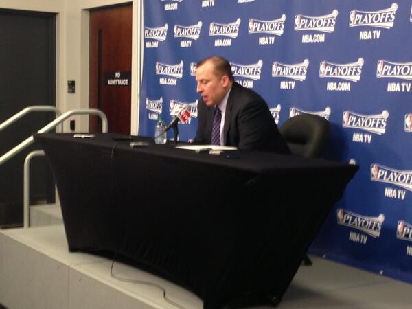 NBA's tweet photo. "He can make plays that very few can," -- @chicagobulls Coach Thibs on Noah & his all-out gm tonight #NETSvBULLS http://t.co/HlSgBq01C0