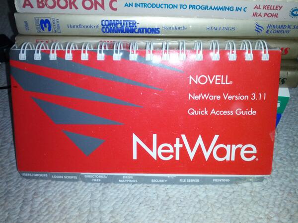 woodt's tweet image. Still in shrink wrap.  What I consider to be the golden days of networking. #netware