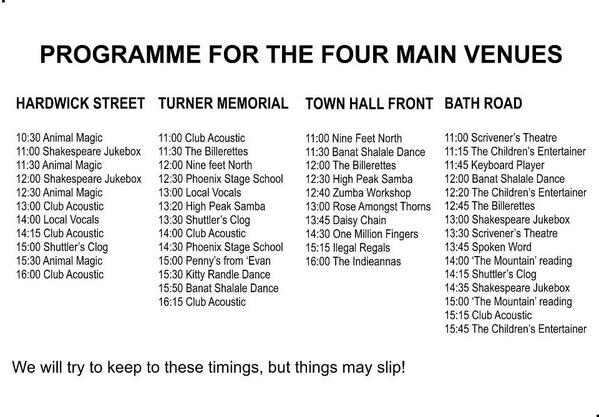 Have a look at some of the acts &amp; shows taking place tomorrow &amp; plan your day! #BuxtonSpringFair