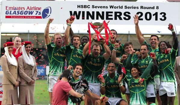 HSBC SVNS (@svnsseries) on Twitter photo Trophy lift for <a href="/bokrugby/">Greenandgold</a> at #Glasgow7s. Congratulations on third Cup win of the season Trophy lift for <a href="/bokrugby/">Greenandgold</a> at #Glasgow7s. Congratulations on third Cup win of the season