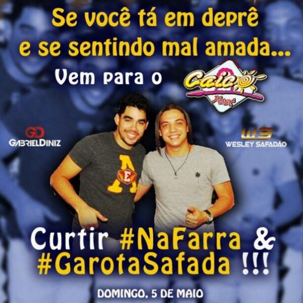 SafadoesGravata's tweet photo. Hoje tem @GarotaSafada e @Forronafarra no @caico_fest ! 
[A MAIOR MICARETA DO SERIDÓ!] #TodoMundoVai
http://t.co/v9aaL9fSHJ