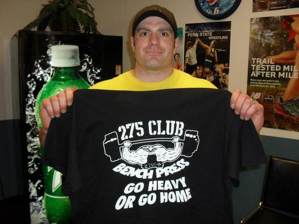 NBCRec's tweet photo. Welcome to the 275# Club, Brody! #barbellclub #benchpress #pumpedup #NBCRC http://t.co/WEvzG73pbZ