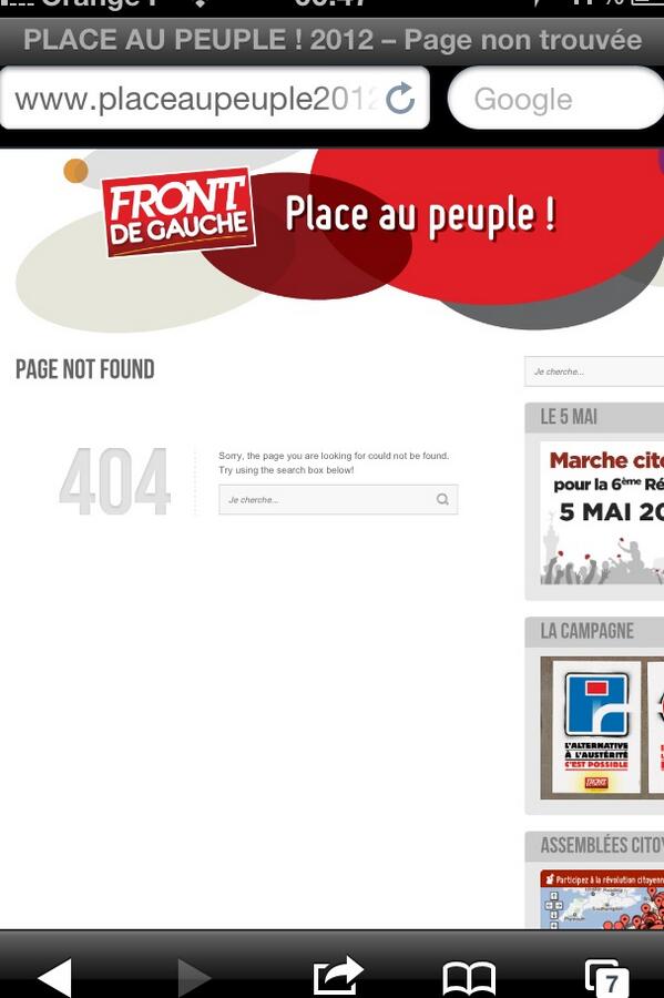 OlivierVitri's tweet photo. Le Front de Gauche est une erreur 404 http://t.co/7vrzJ6DAZw