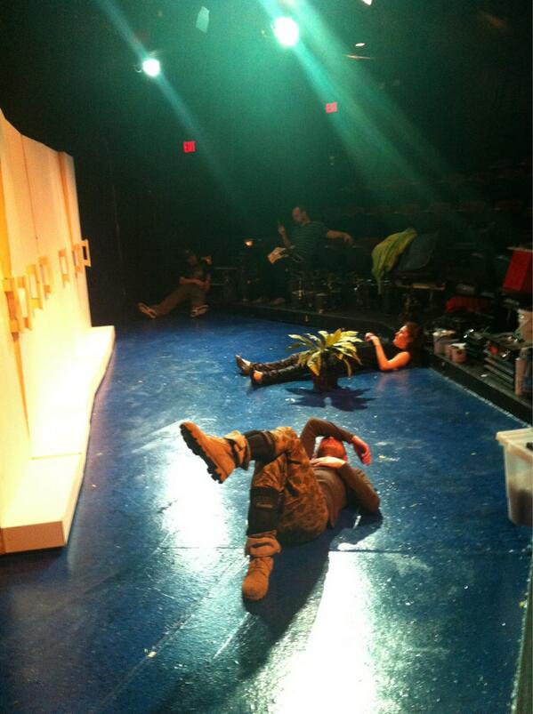 theatrevertigo's tweet photo. Tech can be exhaling sometimes... #alohasaytheprettygirls #techsiesta #wegohard http://t.co/5ws2qARz4x