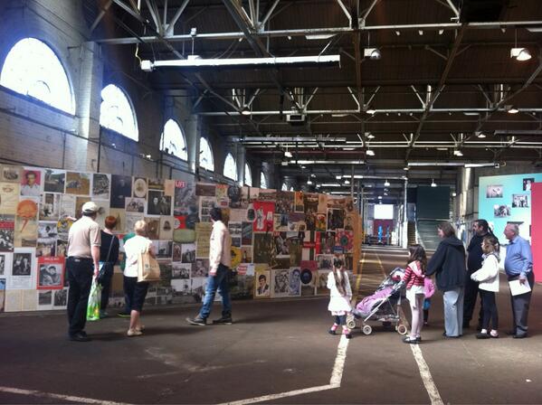 ffotocymru's tweet image. Lots of visitors looking at the Valleys Re-Presented at the Tramshed today #diffusion2013