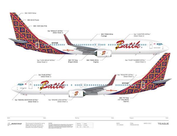 Sketch of Batik Air
