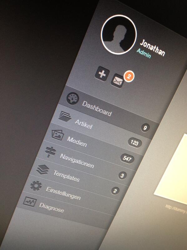 Sidebar Menu für Via-Edit #icons