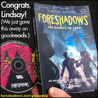 Foreshadows's tweet image. Congrats to Indiana's Lindsay Hess, who won our @goodreads giveaway. This fully signed book+CD is headed your way!