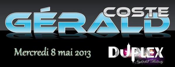 Gerald_Coste's tweet photo. Rendez vous mercredi 8 mai au Duplex Club à Biarritz, start minuit ! http://t.co/HxTA97YncZ