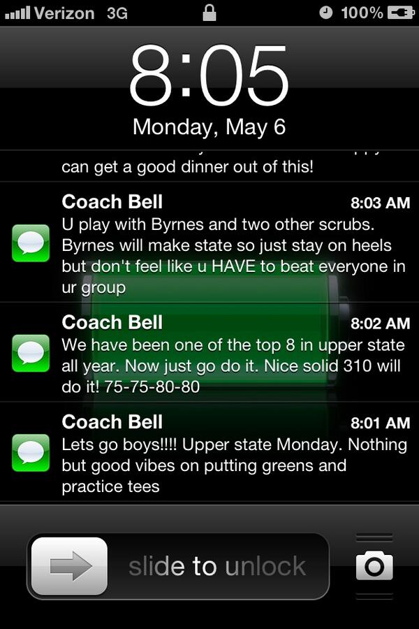 ThomMad96's tweet image. These pep talk texts from Coach Bell &amp;gt;&amp;gt;&amp;gt; #letsgetitboys #UPPERSTATE