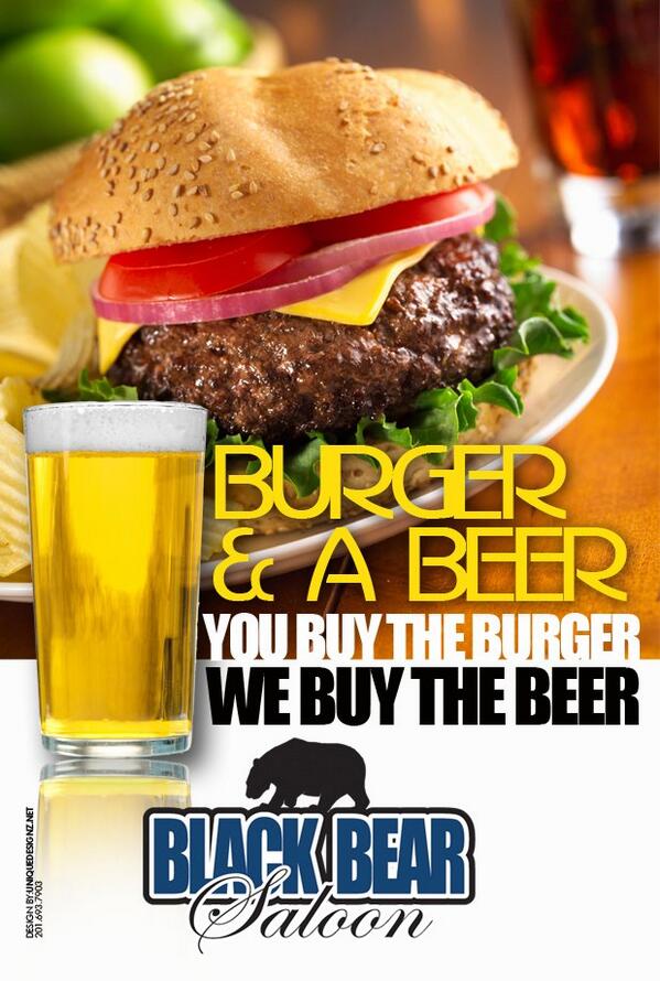 BBStamford's tweet photo. who is celebrating National Hamburger Month with us? #nationalburgermonth #freebeerwithaburger #blackbearstamford http://t.co/Q4Zne1KKTc