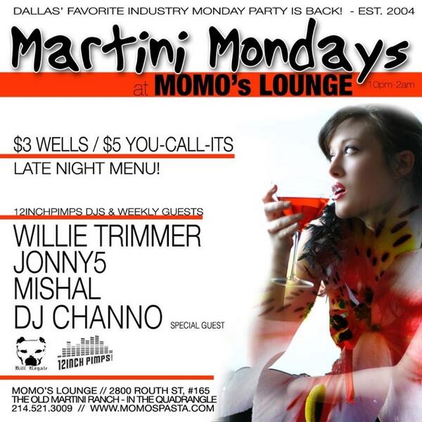 djjonny5dr's tweet photo. Service industry dinner/appreciation! SIN people get 20% off entrees 2nite 9-11pm at momos! http://t.co/TVQzUuzgfs