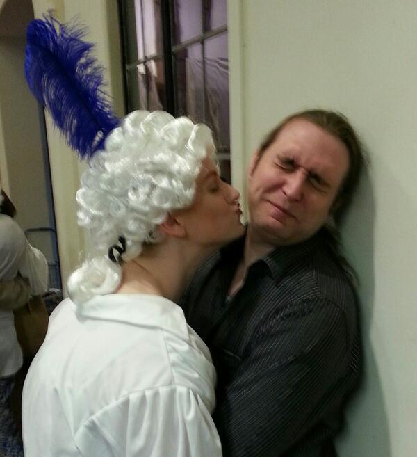 TheOperaGeek's tweet image. Somehow my husband didn't want to kiss me while I was dressed as a man. Go figure. #operaproblems