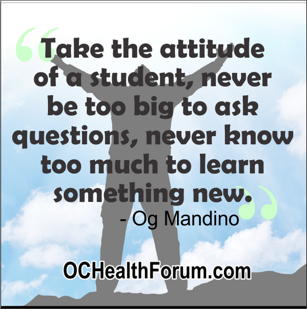 OCHealthForum's tweet photo. Life is about the Questions you ask. The better the questions the bigger the results. Share and Repost Share this... http://t.co/z202xfay9v