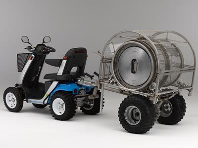 Hondaビーチクリーン活動に最新機材ビーチモンパルが登場！免許不要の