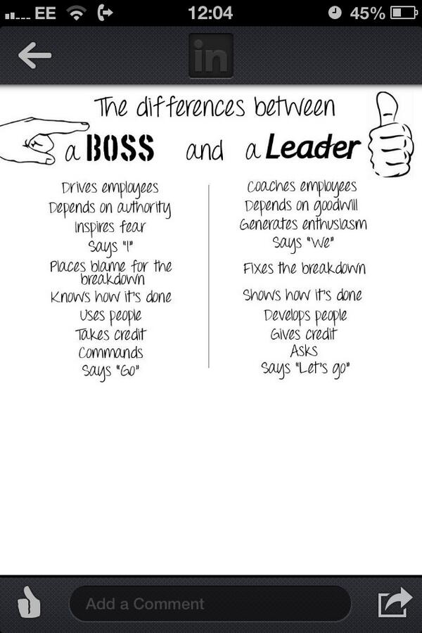 Are you a boss or a leader?? #leadersrule