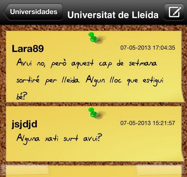 TheInformerApp's tweet image. El "taulell" de la Universitat de Lleida #theinformerapp