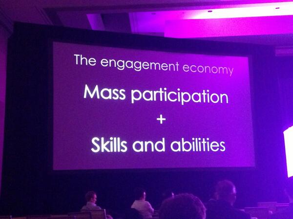DemandArchitect's tweet photo. What does it take to create an engagement economy? #cald3 @CallidusCloud http://t.co/azO73vTdVh