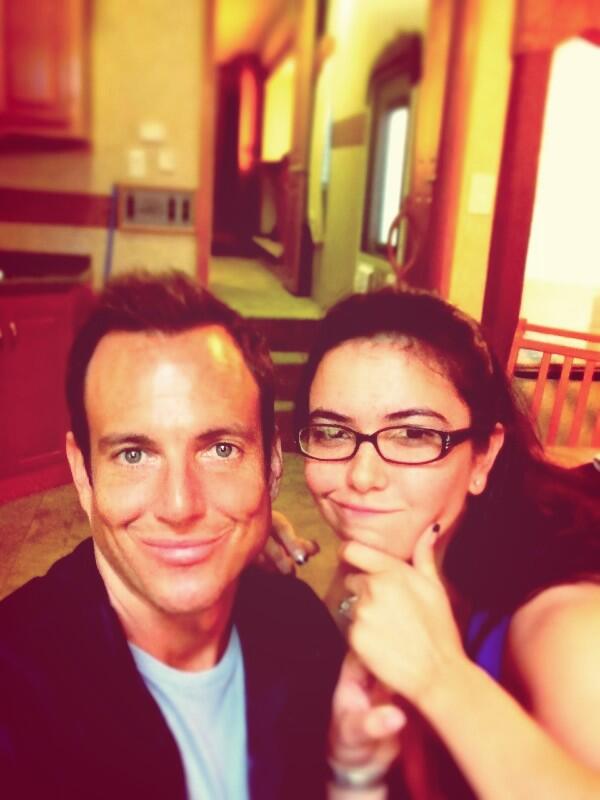 arnettwill's tweet photo. Say hello to my new assistant for the day and the Mayor of Right-Beside-Me, Maxie Bernard. #workforwill http://t.co/h86WOjHwry