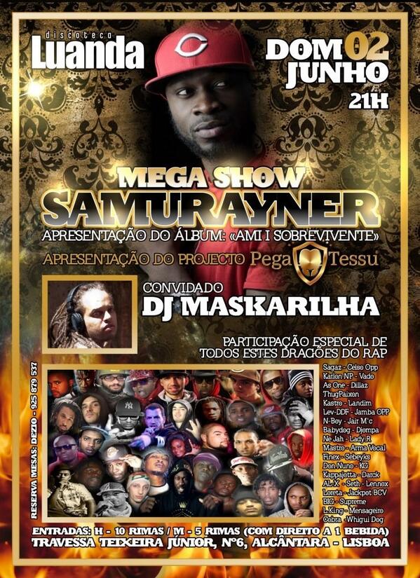 Samurayner's tweet photo. Família partilhem a mensagem Obrigado!! Mega Show Samurayner e Dragões do Rap http://t.co/k38xUeLCFA
