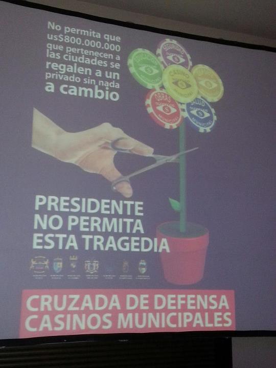 En reunión con alcaldes y concejales para defender los $$ q nos quieren quitar x entrada en vigencia nueva ley casino