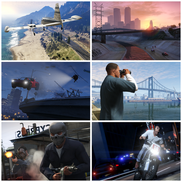 RockstarGames's tweet photo. New #GTAV Screens: Motorbike Action, Heists, High-Speed Chases and More... http://t.co/xr3hEJjYK3 http://t.co/yETL0rxxcd
