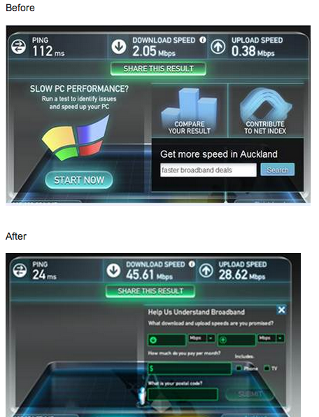 Ultrafast broadband before/after