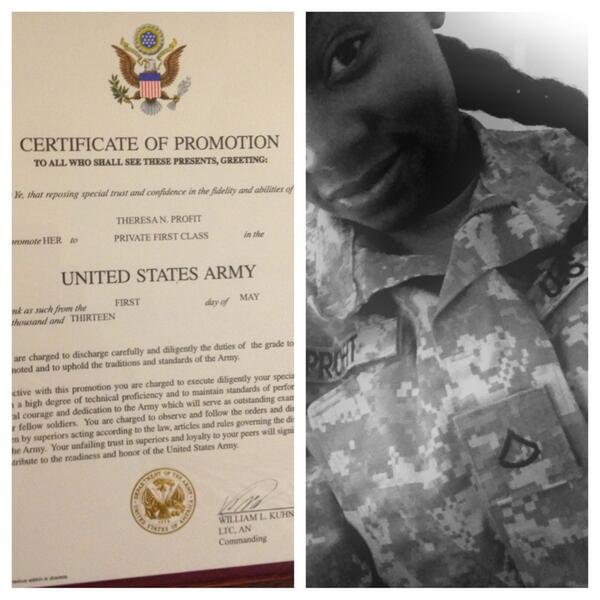 MsBalleriffic34's tweet image. Got promoted today! #TeamArmyStrong!💪