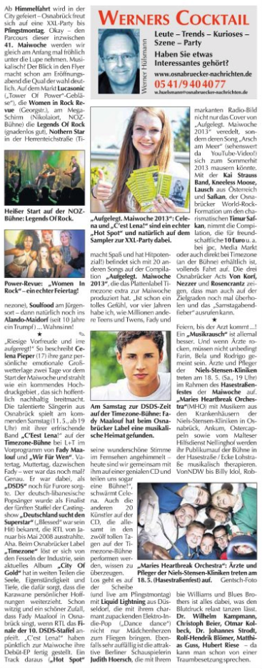 roz_band's tweet photo. Rozencrantz in den Osnabrücker Nachrichten - 1 http://t.co/Pben0jRAhI
