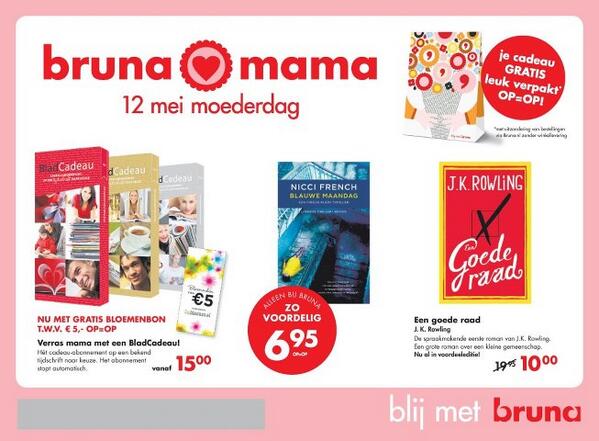 Hallo mannen.....nog aan #moederdag gedacht? Hier nog enkele suggesties van <a href="/brunabergeijk/">Bruna Bergeijk</a>