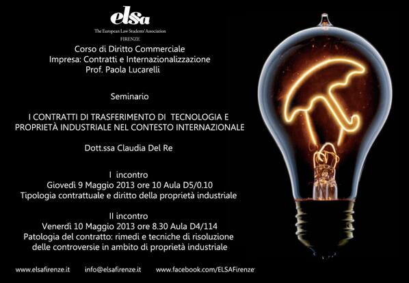 ELSAFirenze's tweet photo. Vi aspettiamo domani!! #ELSA #Giurisprudenza #Proprietàintellettuale http://t.co/TEw9dthjcb