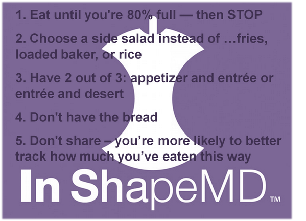 ISMDAtlanta's tweet image. Follow these #simpletricks when #eatingout to keep from overdoing it!