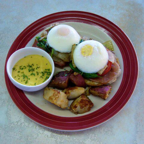 Eggs Florentine Benedict is back today! $7.95