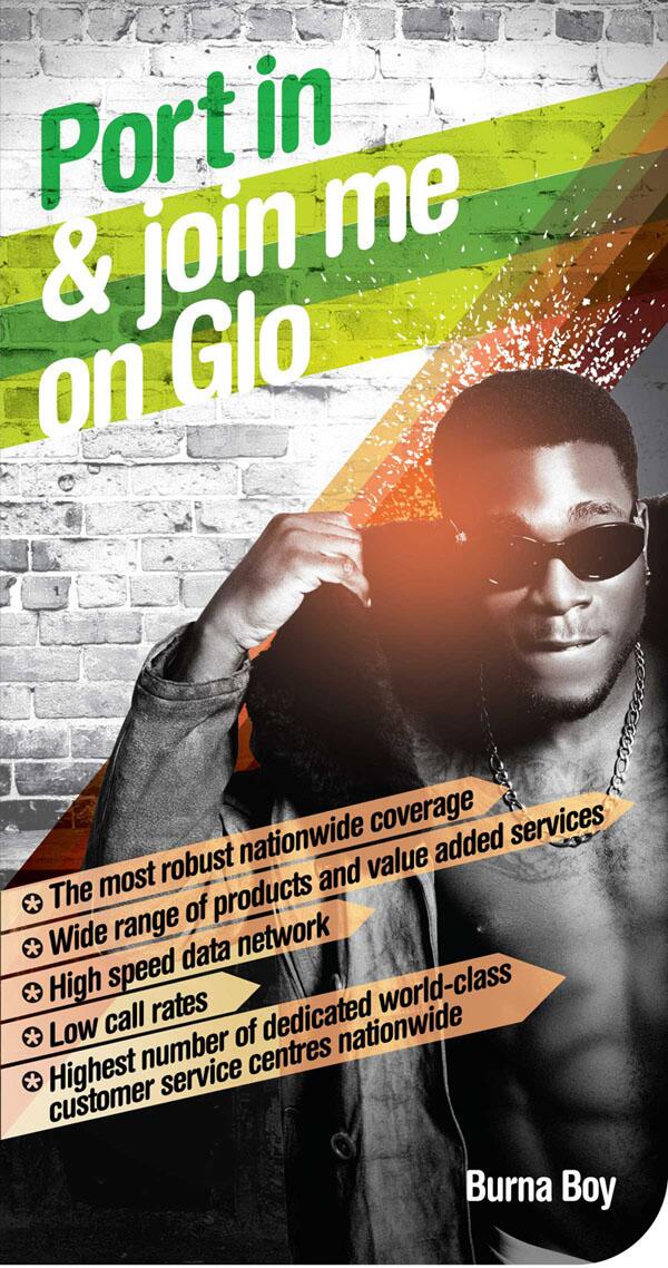 GloCare's tweet photo. Introducing Burna Boy, Port in & join him on Glo. Welcome to Greener Pastures. Text PORT to 3232 to Move. #PortToGlo http://t.co/DcrObP8acf