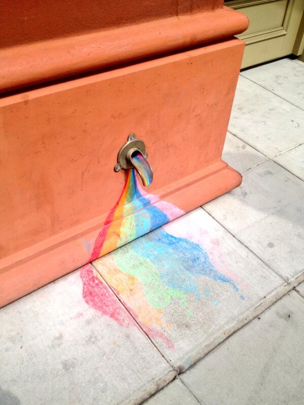 I went walking in Napa, saw some amazing chalk art. This one was my favorite. :)