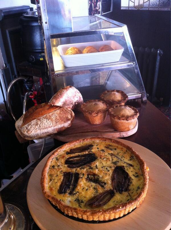 SalutationBar's tweet image. A few of our baked goods! Pork pies, quiche, sausage rolls and sourdough bread