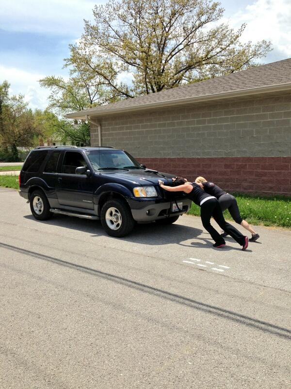 AccelHealth's tweet image. What did YOU do today? Car pushes for us today at Accelerate!